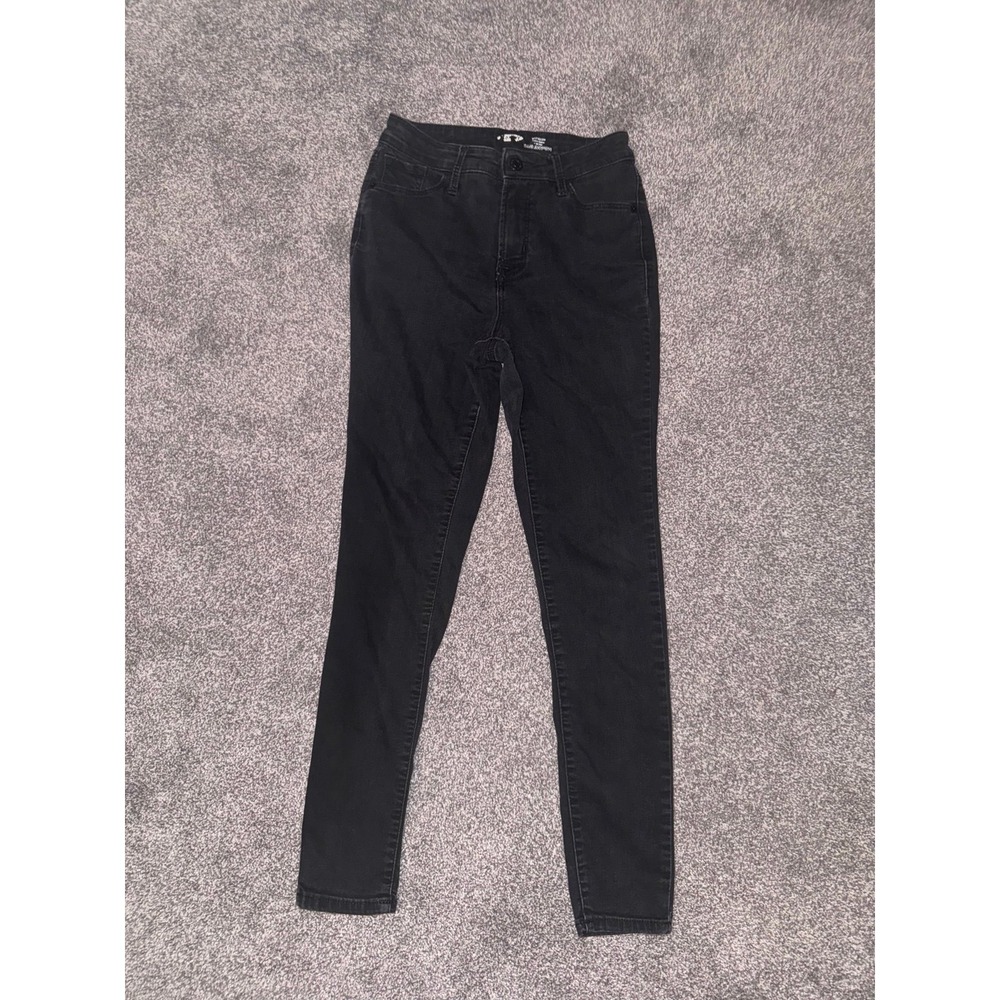 Old Navy Women's Rockstar Super Skinny High-Rise Black Jeans Size‎ 4